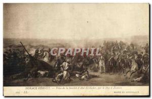 Old Postcard Horace Vernet Museum of Versailles Taking the Smalab of Abd el K...
