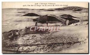 Old Postcard L & # 39Auvergne Picturesque A Sea Of Clouds View From Summit Du...