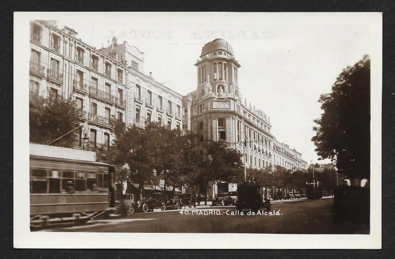 Citadel Street Madrid Spain RPPC unused c1920's