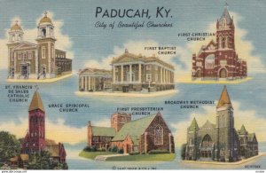 PADUCAH , Kentucky , 1930-40s; City of Beautiful Churches, 6-views