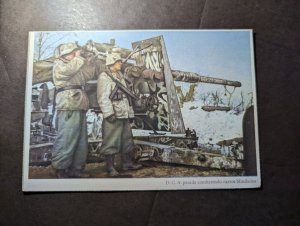 Mint Portugal Military Postcard DCA Artillery Fighting Armored Cars