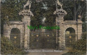 Leicestershire Postcard - Staunton Harold, The Golden Gates RS36319