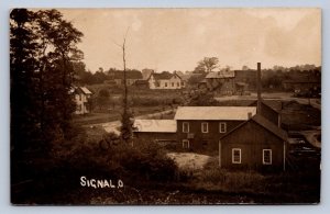 J87/ Signal Ohio RPPC Postcard c10 Sawmill Operation Store Home Lisbon 765