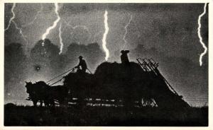 Haying - Trying to beat the storm.