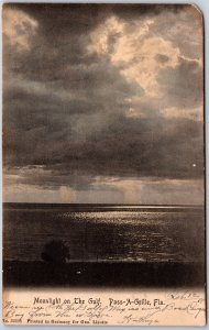 1906 Moonlight On Gulf Pass-A-Grille Florida Sunset View Ocean Posted Postcard