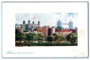 c1910 London The Tower of London from Tower Hill Oilette Tuck Art Postcard 