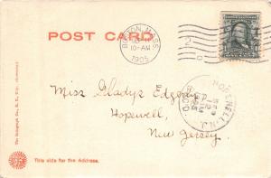 SALEM MASSACHUSETTS TOWN HOUSE SQUARE~TROLLEYS~ROTOGRAPH #6703 POSTCARD 1905