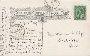 School Drayton Ontario ON c1907 Postcard F50