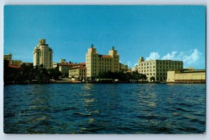 San Juan Puerto Rico Postcard The Skyline and Waterfront c1950's Vintage