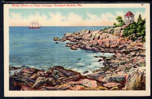 Rocky Shoreat Cape Cottage,Portland Harbor,Maine