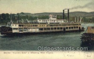 Keystone State, Wheeling, West Virginia, USA Ferry Boats, Ship 1908 postal us...