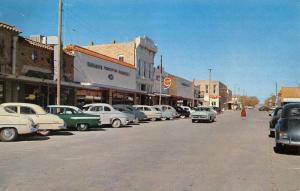 Comanche Texas Business Section Street View Vintage Postcard K54149