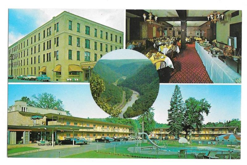 Penn-Wells Motor Inn Motel Wellsboro PA Route 6 Vtg Postcard