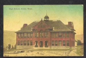 ASOTIN WASHINGTON HIGH SCHOOL BUILDING VINTAGE POSTCARD1913