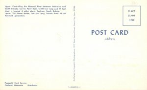 Postcard Greetings From Gavin's Point Dam Controlling Missouri River & Power