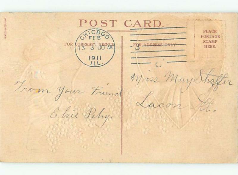 Pre-Linen Valentine CUPID AIMS HIS BOW AND ARROW AC4012