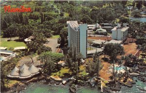 Hilo Hawaii 1960s Postcard Naniloa Hotel Aerial View
