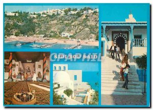 Modern Postcard Sidi Bou Said Tunisia Port and bars