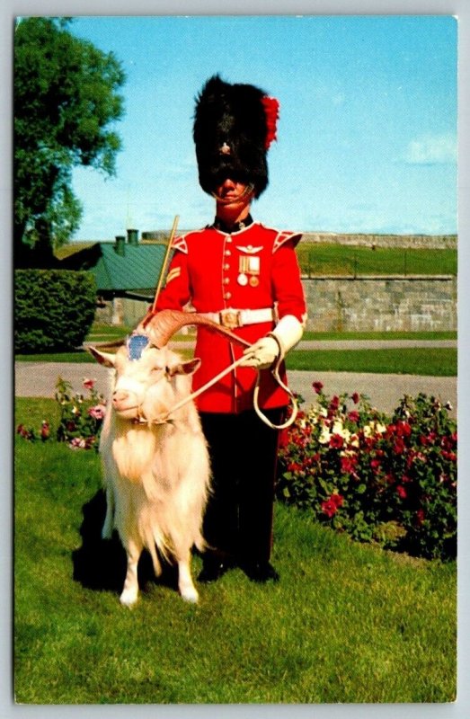 The Corporal With Baptiste the Goat  22e Regiment  Canada   Postcard