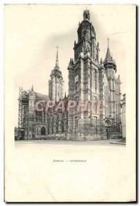 Old Postcard Evreux Cathedral