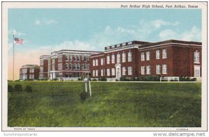 Port Arthur High School Port Arthur Texas Curteich 1944