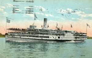 C.1910 Steamer Greyhound Toledo, OH Vintage Post Card Steamship P18