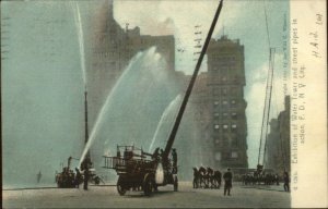 New York City Fire Fighting FDNY Rotograph G128b c1905 Postcard