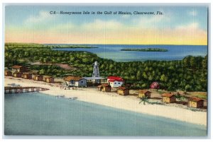 c1940 Honeymoon Isle Gulf Mexico Exterior Beach Clearwater Florida FL Postcard