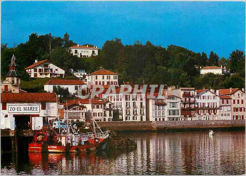 Postcard Modern Ciboure Pyrenees Atlantiques Maurice Ravel quay