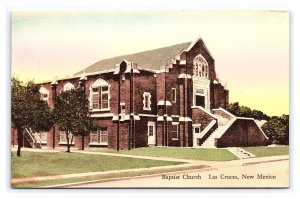 Postcard Baptist Church Las Cruces New Mexico Hand-Colored Card