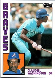 1984 Topps Baseball Claudell Washington Atlanta Braves sk16687