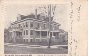 Springfield Club Missouri MO 1907 UDB Postcard E30