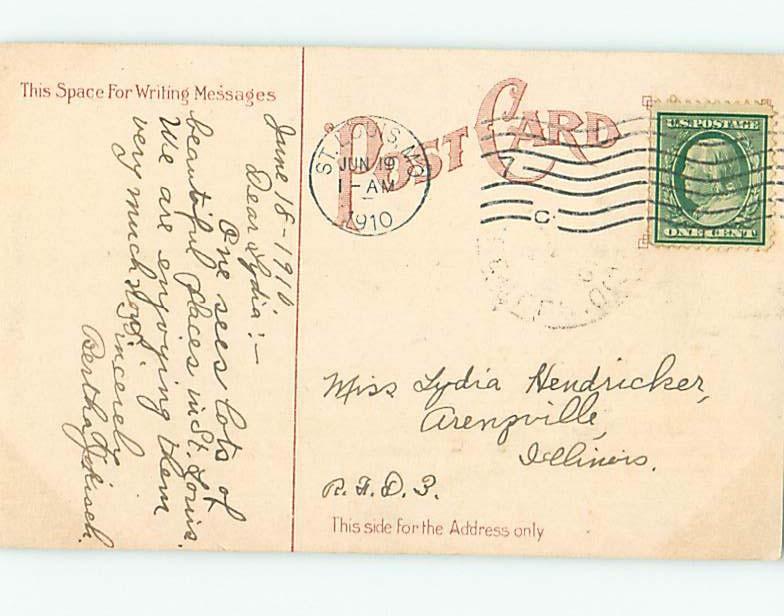 Divided-Back PARK SCENE St. Louis Missouri MO hk8329