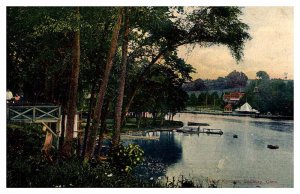 Postcard WATER SCENE Danbury Connecticut CT AQ8865