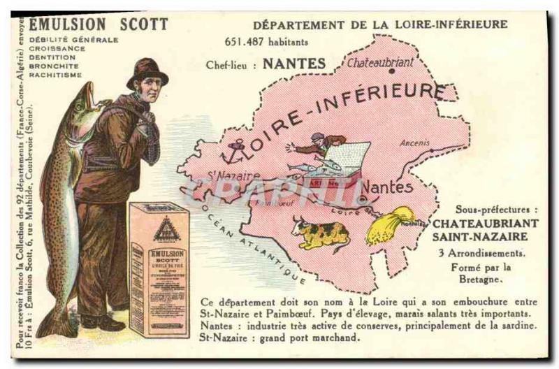 Postcard Old Emulsion Scott Inferieure Department Loire Nantes Saint Nazaire ...