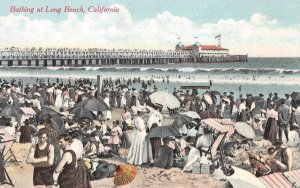 Long Beach, California Bathing Suits Edwardian c1910s Vintage Postcard