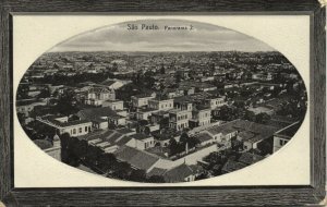 brazil, SÃO PAULO, Panorama 2, Partial View (1910s) Malusardi Postcard