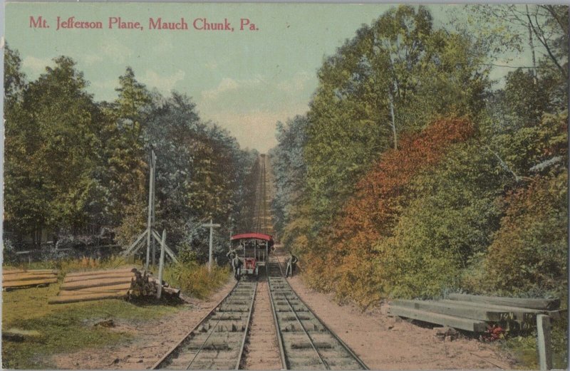 Postcard Mt Jefferson Plane Mauch Chunk PA