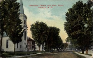 Conway New Hampshire NH Main St. Church 1900s-10s Postcard