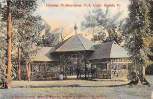 Cedar Rapids Iowa Dancing Pavilion Bever Park Antique Postcard K93882