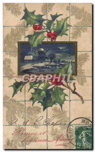 Festivals - Wishes - Happy New Year - Holly - holly - Old Postcard