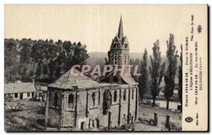 Old Postcard Army in the Somme Church Eclusier