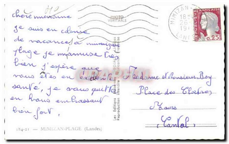 Mimizan - Remembrance - Old Postcard