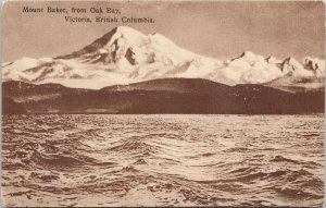 Victoria BC Mount Baker from Oak Bay Salish Sea Unused Postcard G8