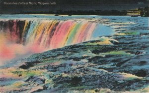 Postcard Night Horseshoe Falls Niagara Falls New York 