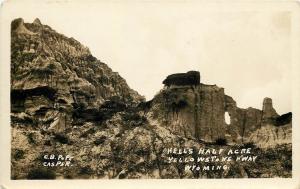 1924-1949 Real Photo PC; 'Window Hells 1/2 Acre, Yelllowstone Hwy WY, C.B. Pope