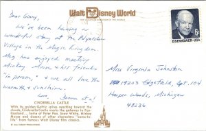 Cinderella Castle Walt Disney World Magic Kingdom Fantasyland Postcard 