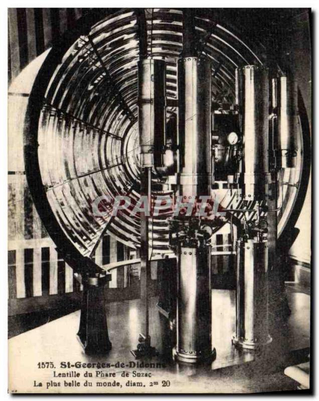 Old Postcard Lighthouse St Georges de Didonne Lighthouse Lens Suzac
