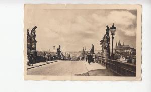 B79346 on the charles bridge  praha prag  czech republic  front/back image