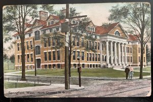 Vintage Postcard 1907-1915 North Chestnut Street School, Springfield (MA)